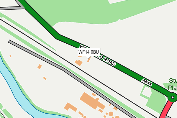 WF14 0BU map - OS OpenMap – Local (Ordnance Survey)