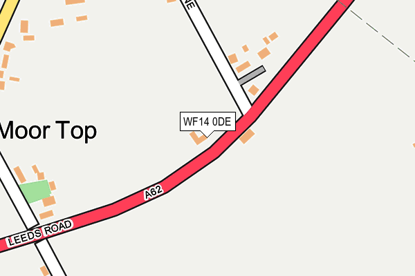 WF14 0DE map - OS OpenMap – Local (Ordnance Survey)