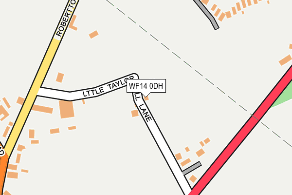 WF14 0DH map - OS OpenMap – Local (Ordnance Survey)