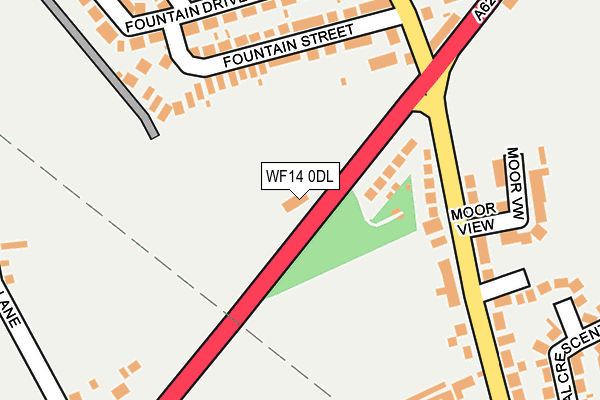 WF14 0DL map - OS OpenMap – Local (Ordnance Survey)