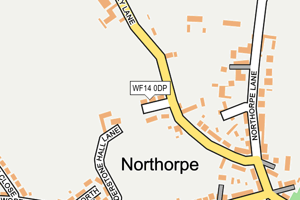 WF14 0DP map - OS OpenMap – Local (Ordnance Survey)