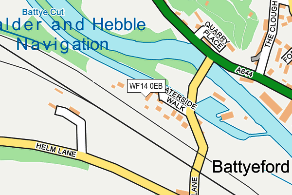 WF14 0EB map - OS OpenMap – Local (Ordnance Survey)