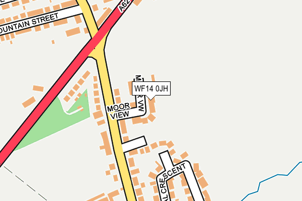 WF14 0JH map - OS OpenMap – Local (Ordnance Survey)