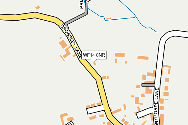WF14 0NR map - OS OpenMap – Local (Ordnance Survey)
