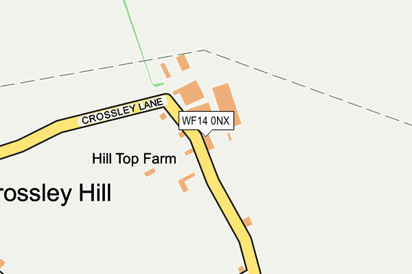 WF14 0NX map - OS OpenMap – Local (Ordnance Survey)