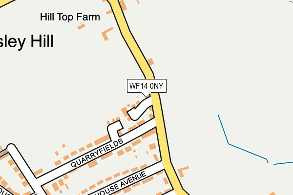 WF14 0NY map - OS OpenMap – Local (Ordnance Survey)