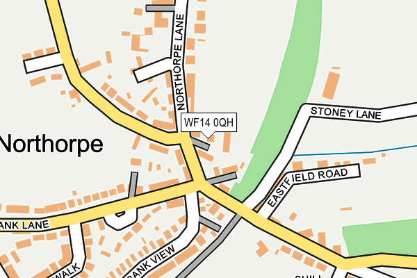 WF14 0QH map - OS OpenMap – Local (Ordnance Survey)