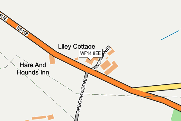 WF14 8EE map - OS OpenMap – Local (Ordnance Survey)