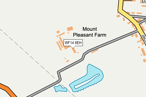 WF14 8EH map - OS OpenMap – Local (Ordnance Survey)