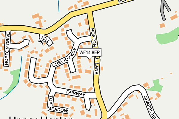 WF14 8EP map - OS OpenMap – Local (Ordnance Survey)