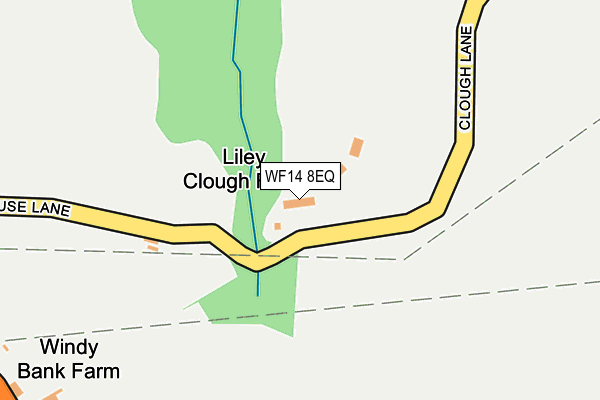 WF14 8EQ map - OS OpenMap – Local (Ordnance Survey)