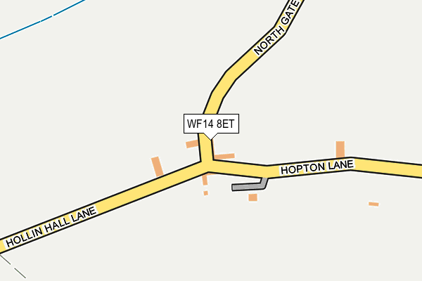 WF14 8ET map - OS OpenMap – Local (Ordnance Survey)