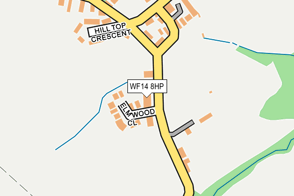 WF14 8HP map - OS OpenMap – Local (Ordnance Survey)