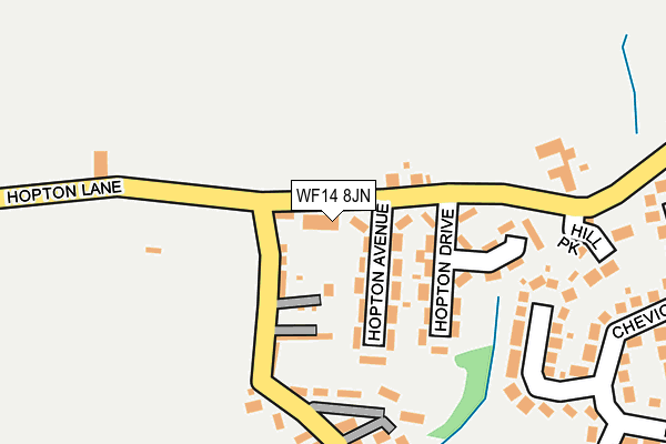 WF14 8JN map - OS OpenMap – Local (Ordnance Survey)