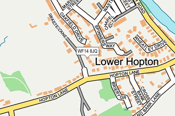 WF14 8JQ map - OS OpenMap – Local (Ordnance Survey)