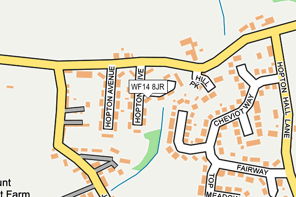 WF14 8JR map - OS OpenMap – Local (Ordnance Survey)