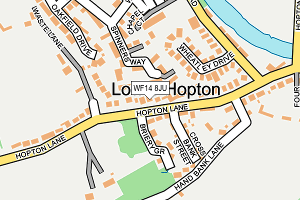 WF14 8JU map - OS OpenMap – Local (Ordnance Survey)