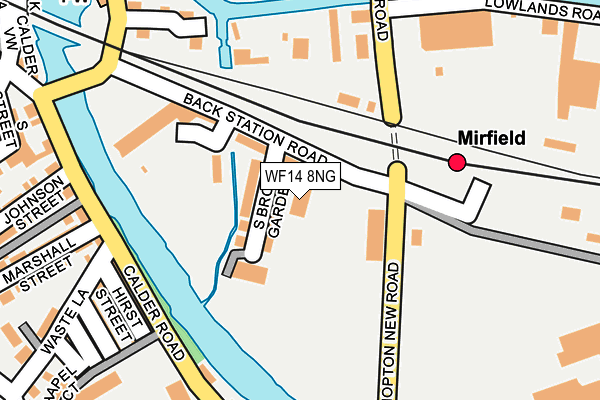 WF14 8NG map - OS OpenMap – Local (Ordnance Survey)