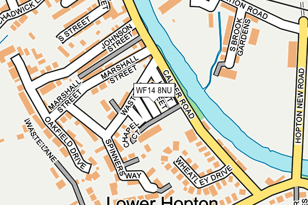 WF14 8NU map - OS OpenMap – Local (Ordnance Survey)