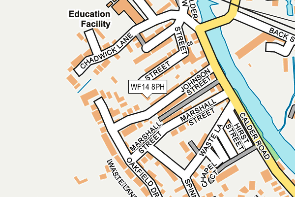 WF14 8PH map - OS OpenMap – Local (Ordnance Survey)