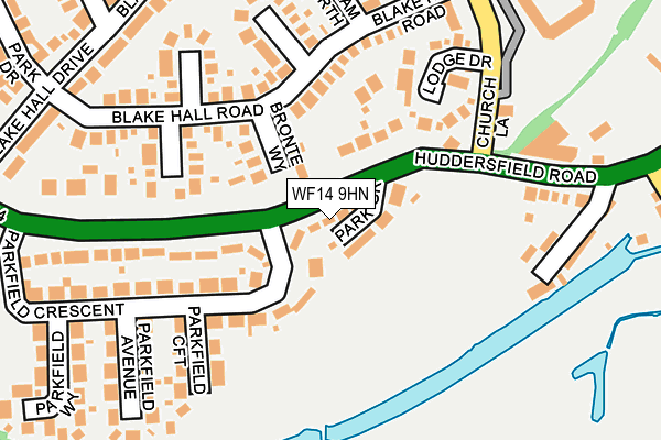 WF14 9HN map - OS OpenMap – Local (Ordnance Survey)