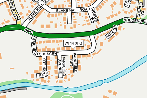 WF14 9HQ map - OS OpenMap – Local (Ordnance Survey)