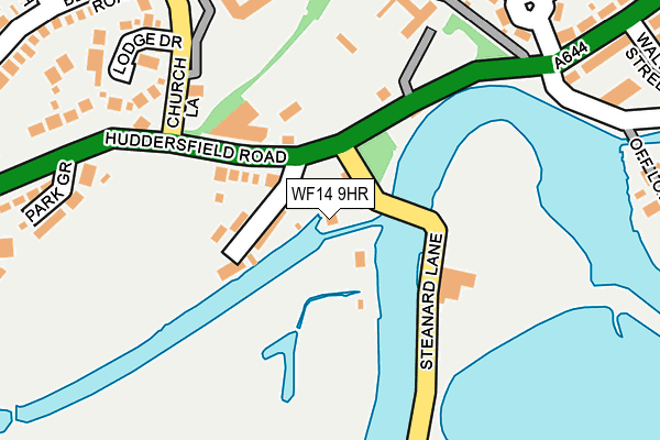 WF14 9HR map - OS OpenMap – Local (Ordnance Survey)