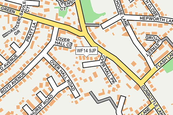 WF14 9JP map - OS OpenMap – Local (Ordnance Survey)