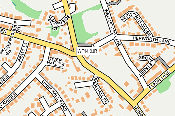 WF14 9JR map - OS OpenMap – Local (Ordnance Survey)