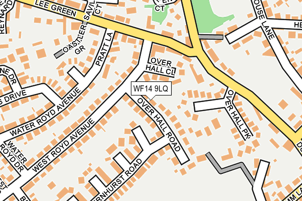 WF14 9LQ map - OS OpenMap – Local (Ordnance Survey)