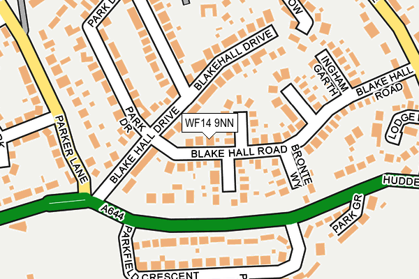 WF14 9NN map - OS OpenMap – Local (Ordnance Survey)