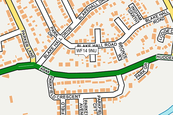 WF14 9NU map - OS OpenMap – Local (Ordnance Survey)