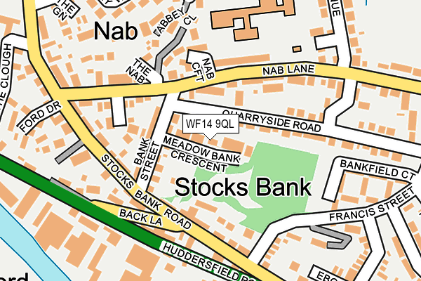 WF14 9QL map - OS OpenMap – Local (Ordnance Survey)