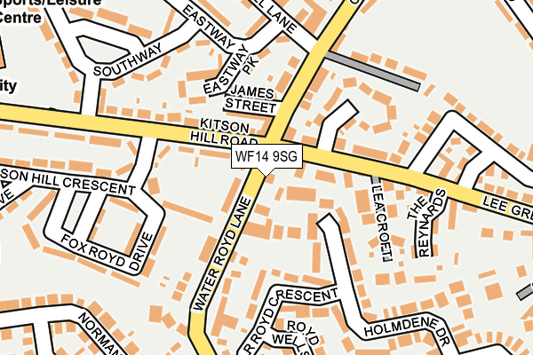 WF14 9SG map - OS OpenMap – Local (Ordnance Survey)