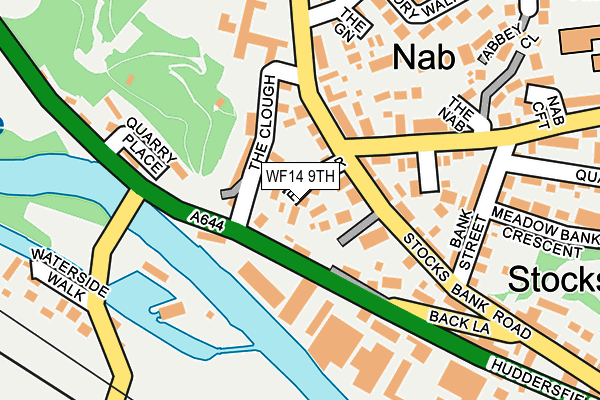 WF14 9TH map - OS OpenMap – Local (Ordnance Survey)