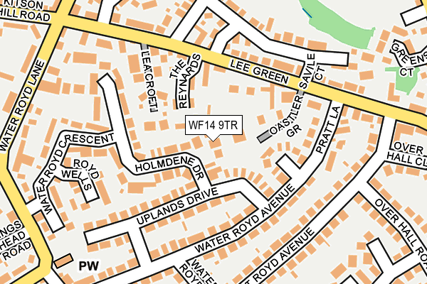 WF14 9TR map - OS OpenMap – Local (Ordnance Survey)