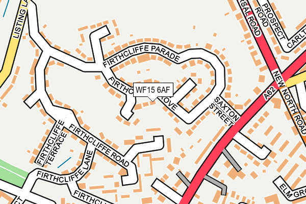 WF15 6AF map - OS OpenMap – Local (Ordnance Survey)