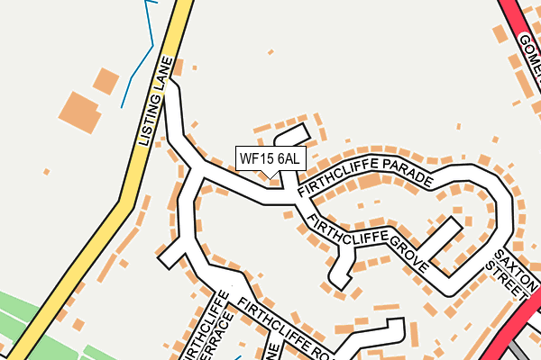 WF15 6AL map - OS OpenMap – Local (Ordnance Survey)