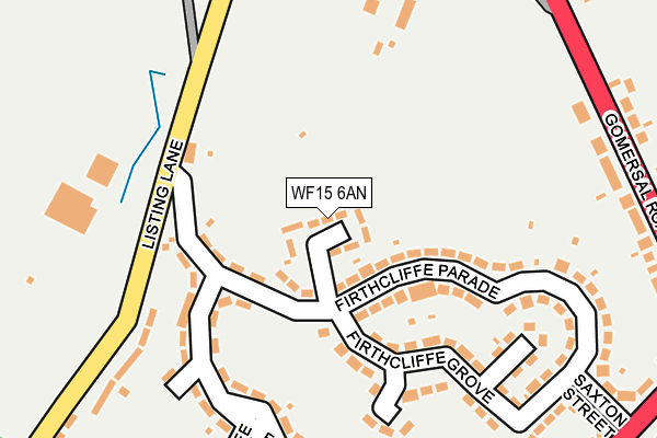 WF15 6AN map - OS OpenMap – Local (Ordnance Survey)