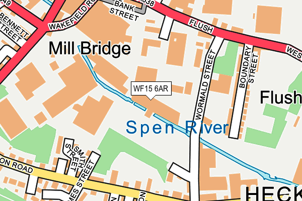 WF15 6AR map - OS OpenMap – Local (Ordnance Survey)