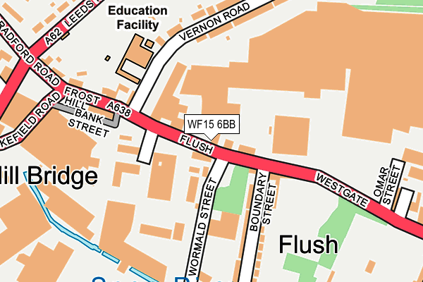 WF15 6BB map - OS OpenMap – Local (Ordnance Survey)