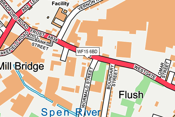 WF15 6BD map - OS OpenMap – Local (Ordnance Survey)