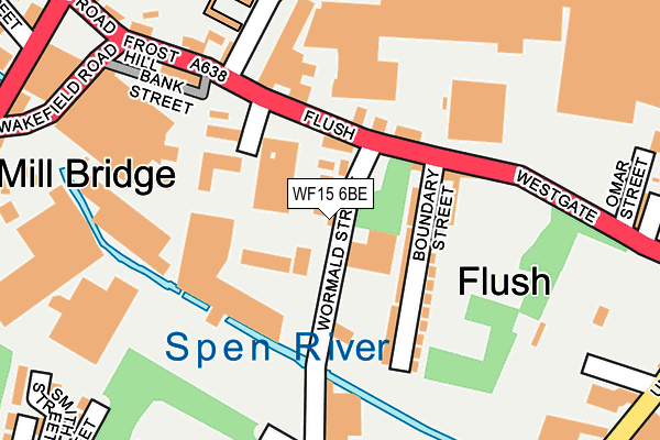 WF15 6BE map - OS OpenMap – Local (Ordnance Survey)