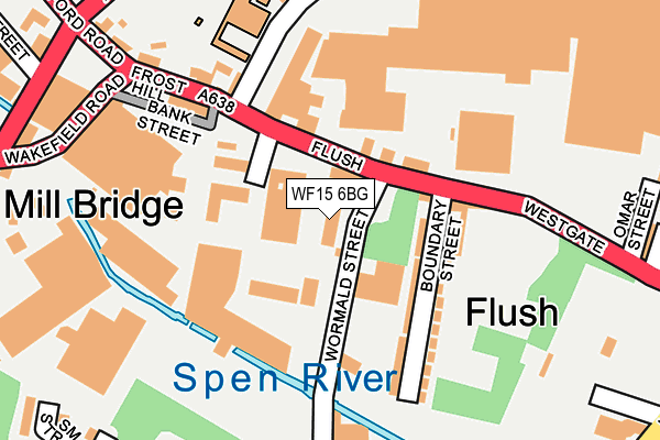 WF15 6BG map - OS OpenMap – Local (Ordnance Survey)