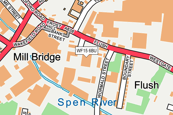 WF15 6BU map - OS OpenMap – Local (Ordnance Survey)