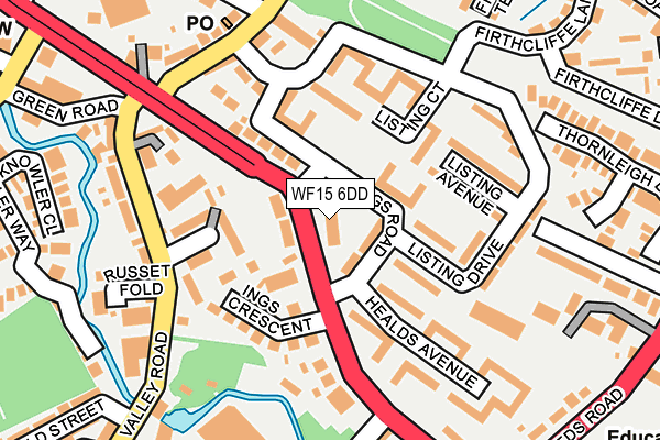 WF15 6DD map - OS OpenMap – Local (Ordnance Survey)