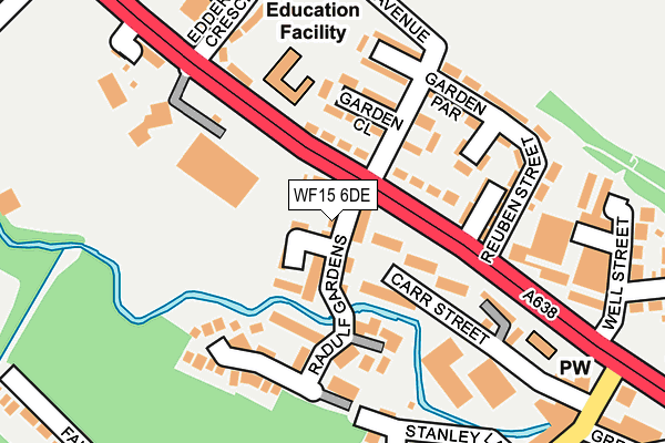 WF15 6DE map - OS OpenMap – Local (Ordnance Survey)