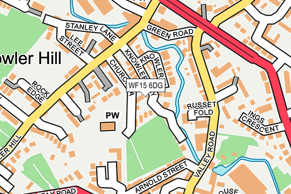 WF15 6DG map - OS OpenMap – Local (Ordnance Survey)