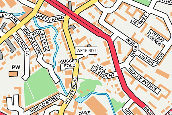 WF15 6DJ map - OS OpenMap – Local (Ordnance Survey)