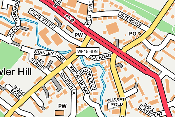 WF15 6DN map - OS OpenMap – Local (Ordnance Survey)
